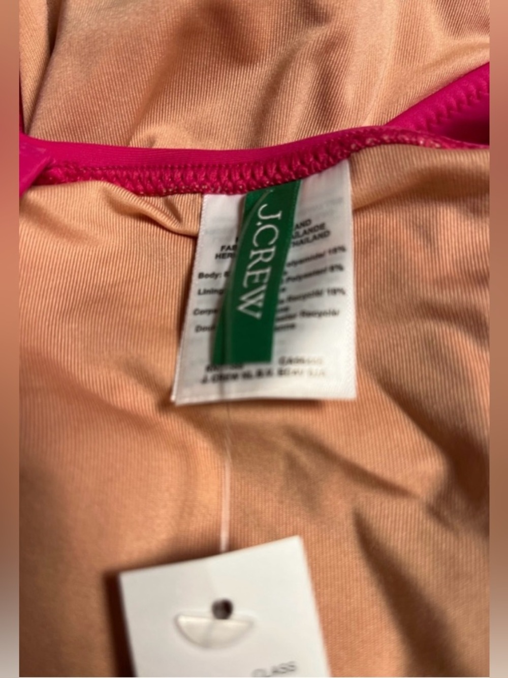 J.Crew ruched V-neck one-piece in radiant Fuschia - Picture 14 of 14